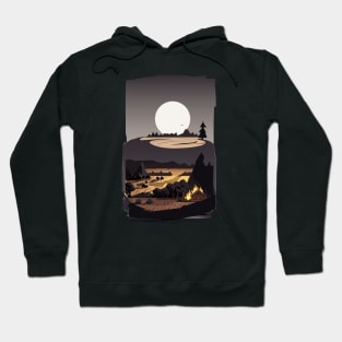 Sunset Silhouette Beyond the Hills in the Hinterlands Hoodie